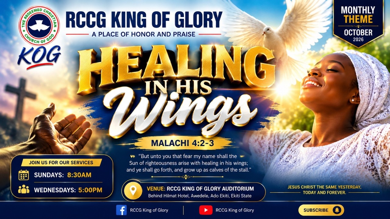 Youtube Rccg SUNDAY SERVICE | RCCG KING OF GLORY | A place of honour and praise ...