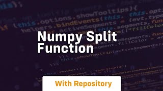 numpy split function