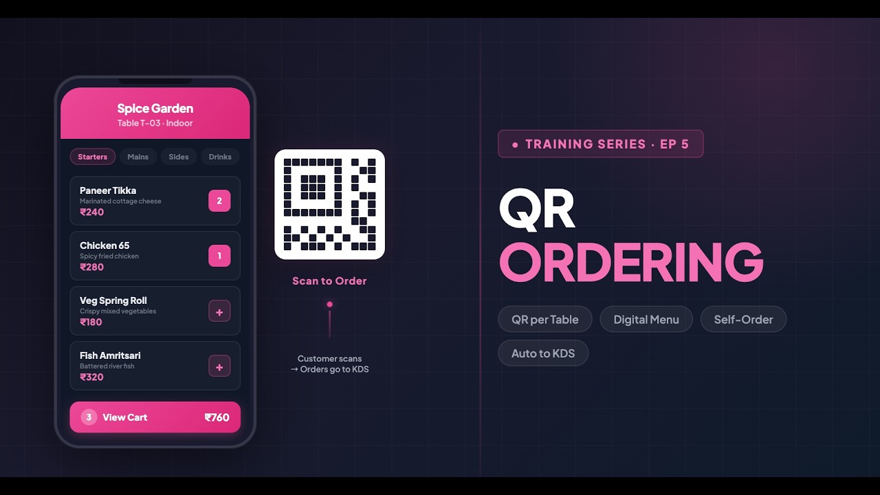 FinixoDine QR Ordering – Set Up Table QR Codes, Digital Menu & Self-Ordering