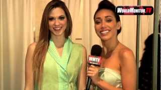 Korrina Rico interviews Supermodel Kristen Rae Myers at Top Designer Awards rehearsal