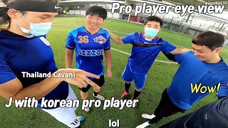 Amazing 7 side football game eye view with Pro player