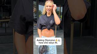 Asking Olympic 🥇💨⛸️how she stays fit. @juttaleerdam6964  #speedskating #olympics #workout