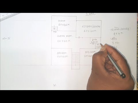 How to draw line plan of 2BHK house. #planning #civilengineering