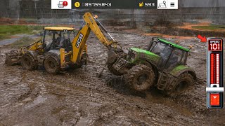 Fs 18 Use JCB Coaching Tractor  ! Fs 18 Sowing Wheat & Fertilizer | #fs18 screenshot 2