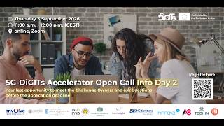 5G-DiGITs Accelerator second Info Day - 3 September 2026