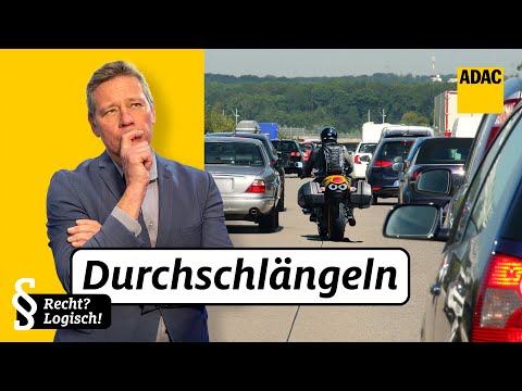 Video: Dürfen Motorräder in Großbritannien zwischen Autos fahren?