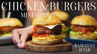 Mini Chicken Burger Recipe Chicken Burger Patty Iftar Recipe Ramadan