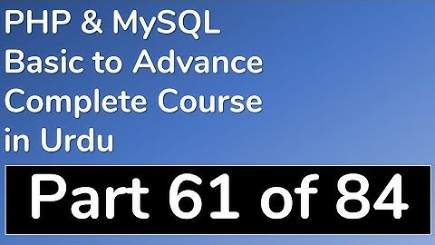 61 Introduction of  PHPmyAdmin and MySQL Console - PHP & MySQL Tutorial in Urdu (Basic to Advance)