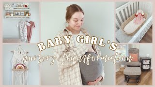 NURSERY TRANSFORMATION // colorful + cozy baby girl nursery