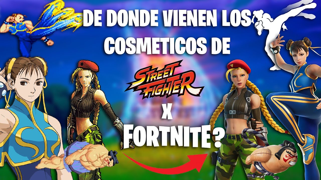 De donde vienen los cosmeticos?! Street Fighter X Fortnite