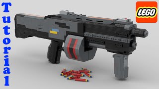How to build Halo Bulldog CQS48 toy gun that works custom LEGO set Full tutorial trailer