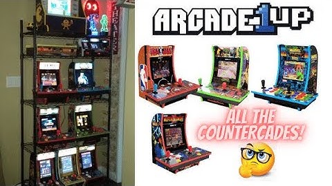 ARCADE 1UP Countercades Collection displayed. NBA Jam, Mortal Kombat II, Marvel Superheroes, reviews