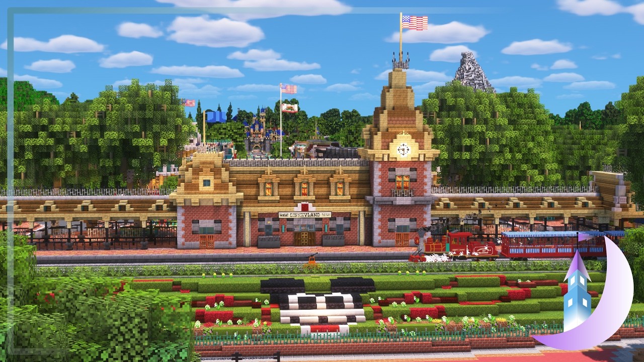 [4K] Minecraft Disneyland ~ Imagine Fun ~ Full Park Walkaround - YouTube