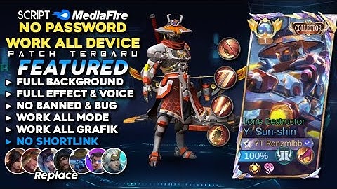 Script Skin Yi Sun Shin Collector Lone Destructor No Password | Full Effect Voice - Patch Terbaru