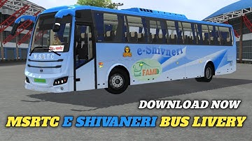 Msrtc E-Shivneri Bus Livery Download | Bus Simulator Indonesia | Bussid