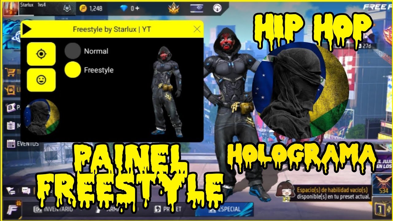 ✅️PAINEL FREESTYLE 😱 HOLOGRAMA + PARED TRANSPARENTE😳 HIP HOP SKIN🤑GRATIS🧨🔥
