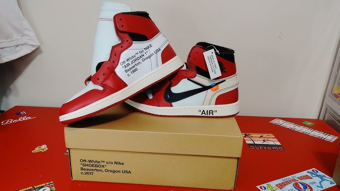 LOUIS VUITTON OFF–WHITE X NIKE AIR JORDAN 1S UNBOXING 