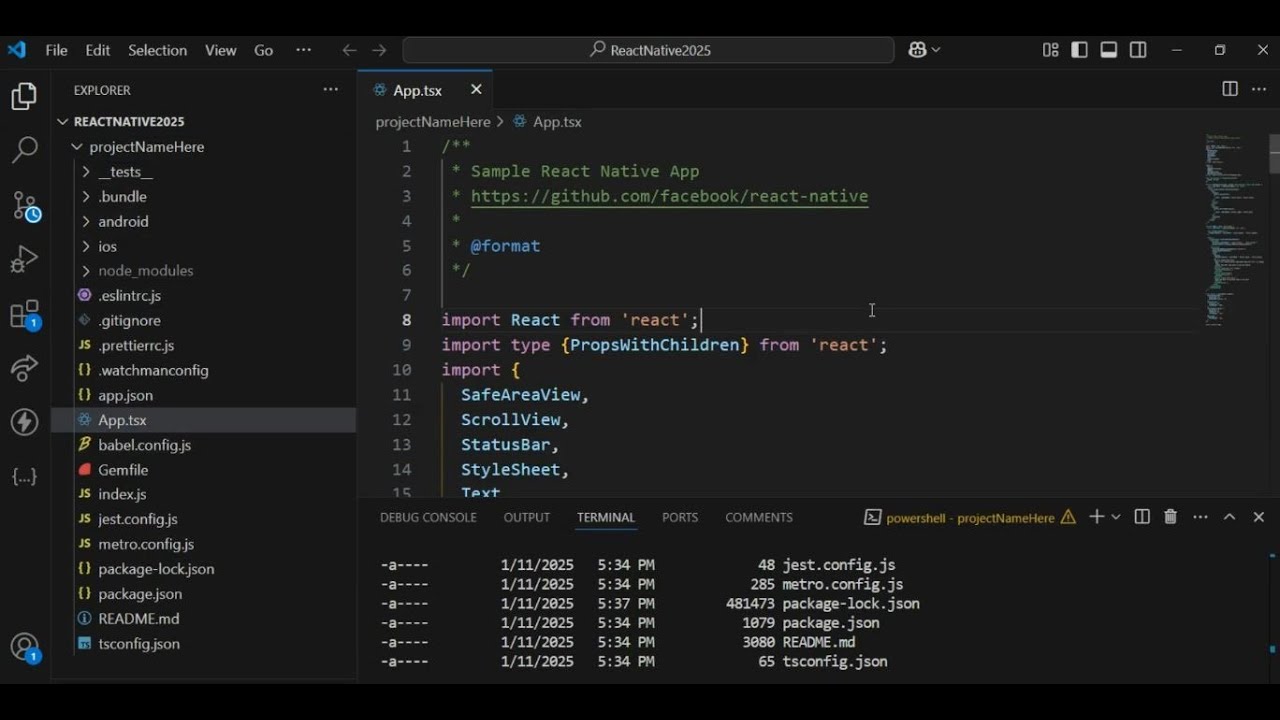 How to Initialize a React Native Project in 2025 using using CLI ...