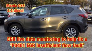 Mazda EGR live data, to help fix P0401 fault
