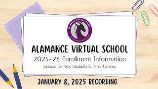 AVS New Student Enrollment Information Session January 8, 2025