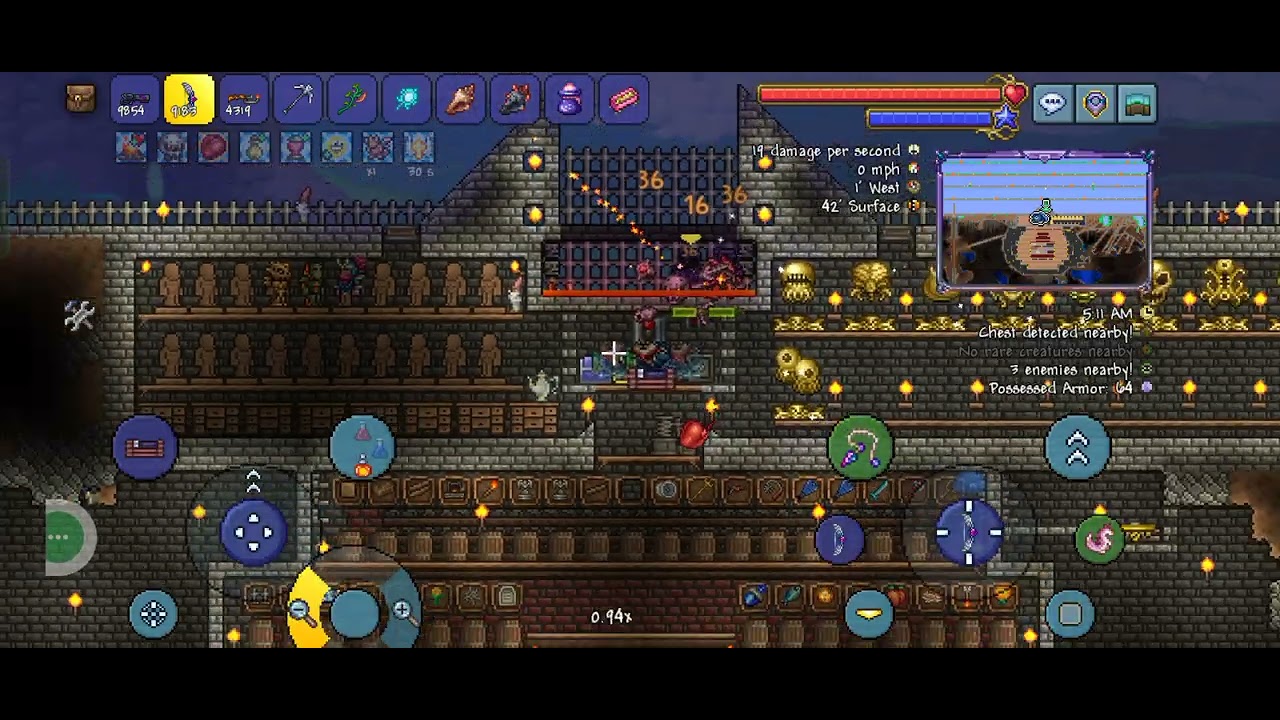 Ep22 | Defeat of the twin eye and Destroyer(painful) | Terraria Mobile Gameplay | Master Mode 