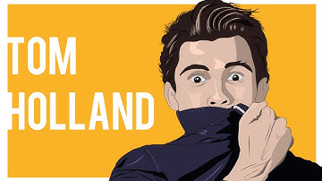 Drawing TOM HOLLAND In 8 Mins || Adobe Draw Cartoon Speedart Tutorial