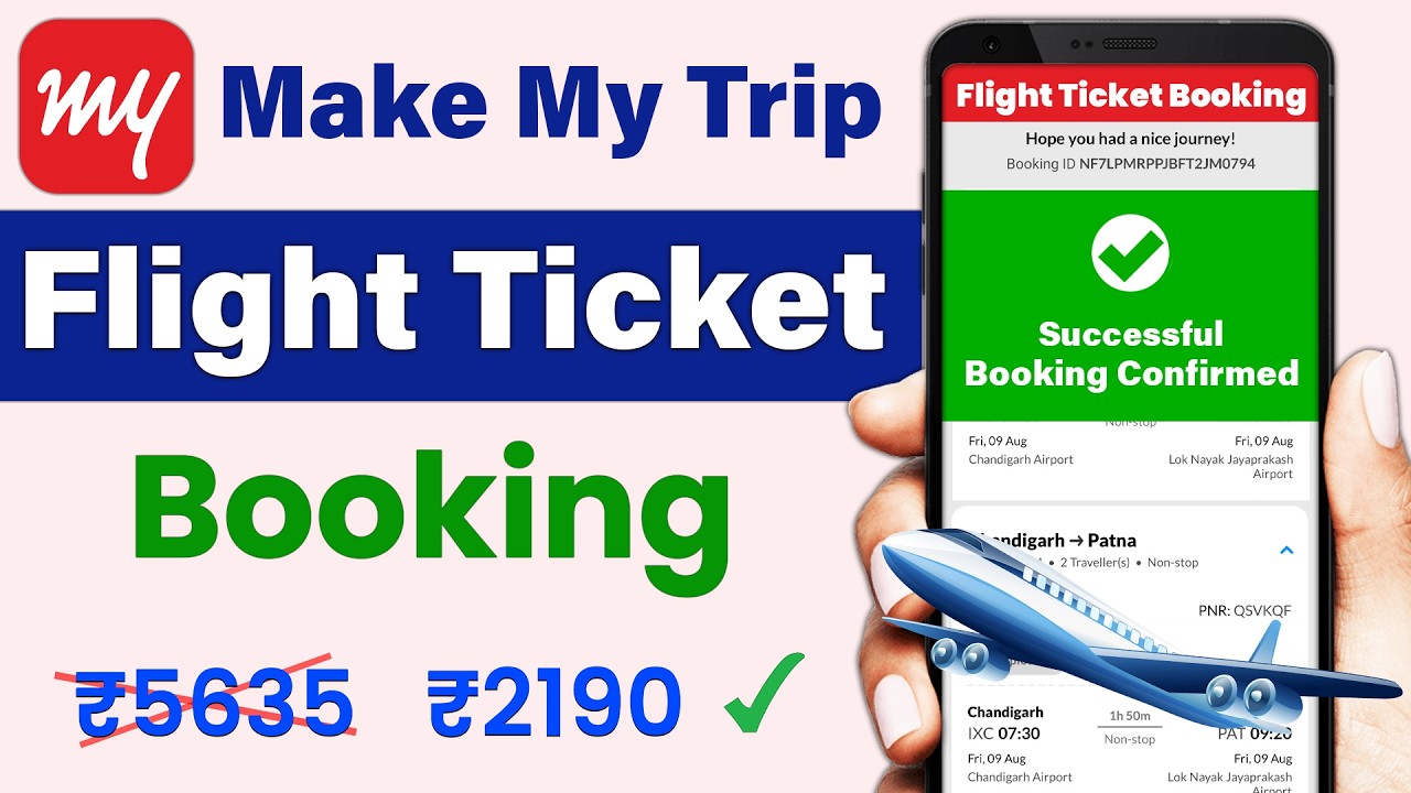 Make my trip flight booking || Flight ticket kaise book kare || flight ticket booking makemytrip