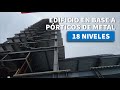 Edificio en base a pórticos de metal de 18 niveles en Queretaro México.