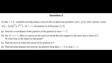 2015 AP Calculus BC Free Response question 2