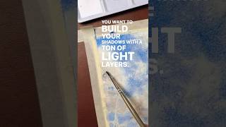 Painting cloud shadows watercolor #art #watercoloreffect #painting