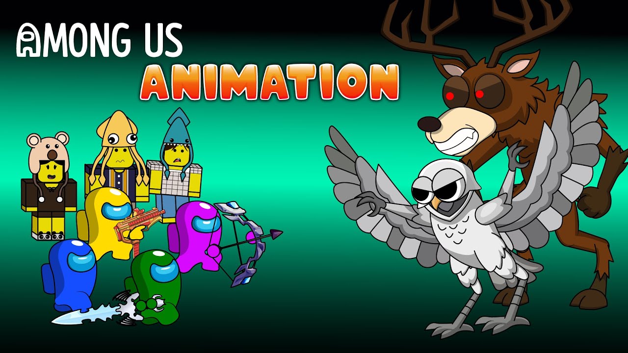 어몽어스 Among Us vs 99 Night in the Forest Roblox || AMONG US FUNNY ANIMATION