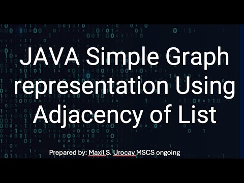 JAVA Simple Graph representation Using Adjacency of List - YouTube