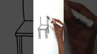 how to draw a chair #ytshorts #art #lineart #easydrawing #shorts #drawing #artist #woodenchair #bw