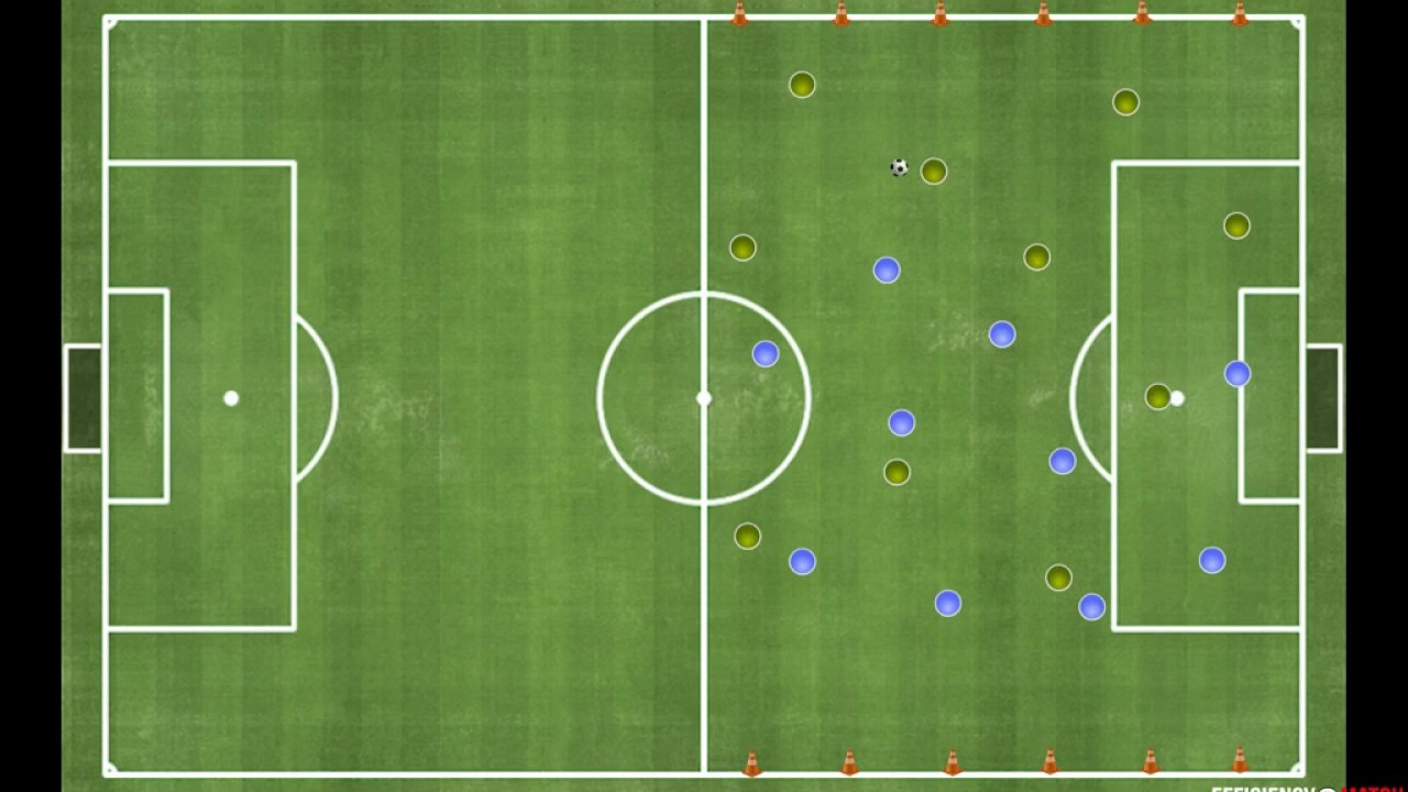11v11 kick the cone  11v11 derribar el cono  11v11 golpejar els cons