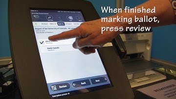 Touch Screen Voting Instructions