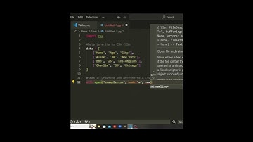 CSV Files in Python: Quick Write and Read Tutorial – Shorts