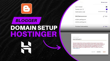 Hostinger Domain Setup With Blogger Website | Blogspot Custom Domain