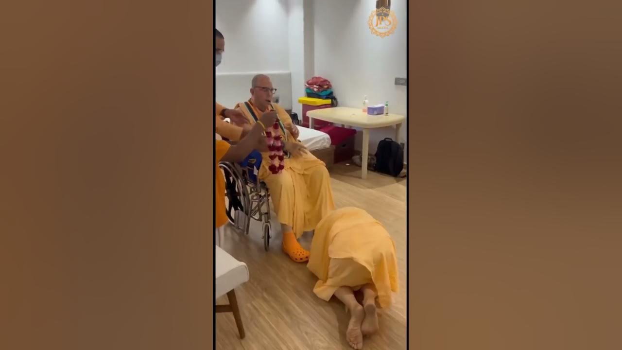 Встреча ЕС Джаяпатака Свами с ЕС Радханатха Свами - YouTube