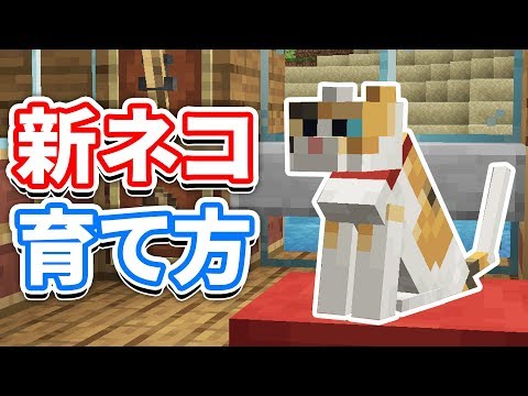 【マイクラ1.14】猫(cat)の飼い方・育て方・繁殖方法・仕様（増やし方）！を詳しく解説！【統合版1.8対応】Snapshot 18w44a マインクラフト