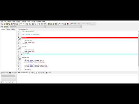 bit fields in C language | bit field in structures | Declaration of Bit Fields in C | structure size