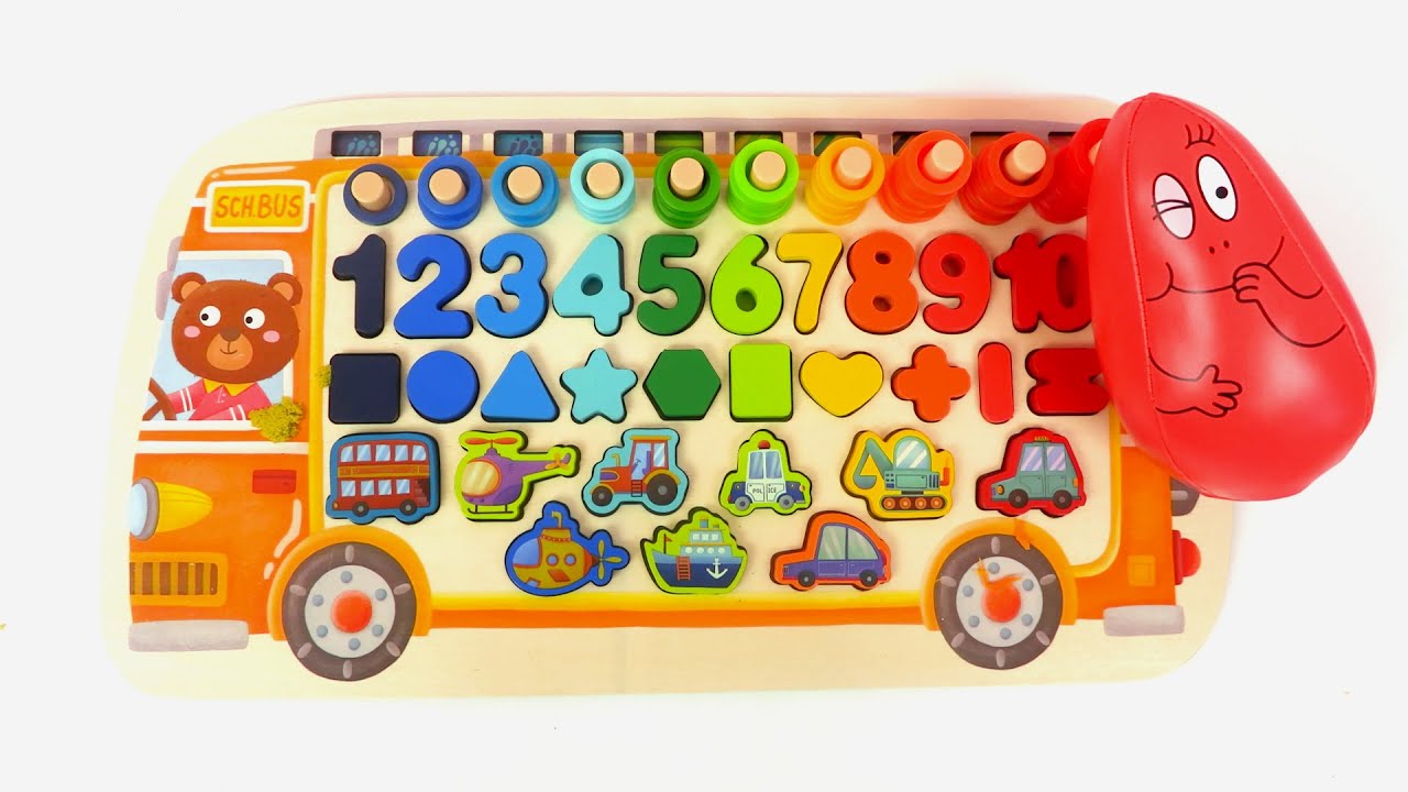 Apprendre avec Barbabapa les chiffres et couleurs