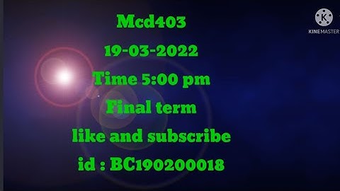 Mcd403 Final term current paper 2022 sham 5 baja.