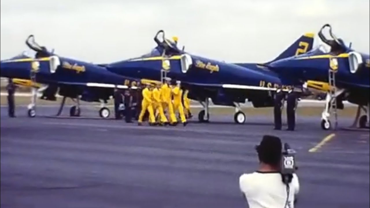 1982 Flying Jet US Navy Blue Angels Air Show Charleston, SC 1982 Flying Their Douglas A ...