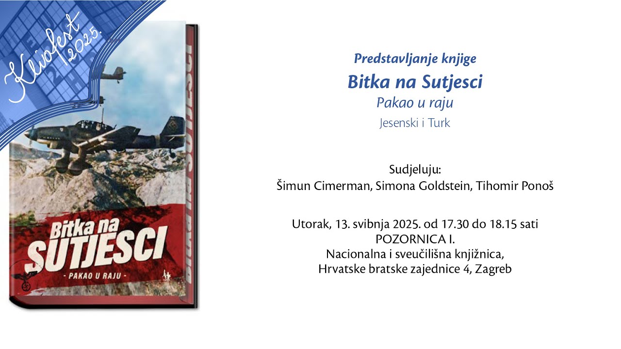 Predstavljanje knjige Šimun Cimerman, Bitka na Sutjesci – pakao u raju, Jesenski i Turk