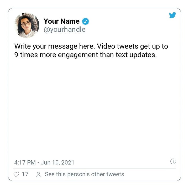 Tweet to MP4 Video Template (Editable)