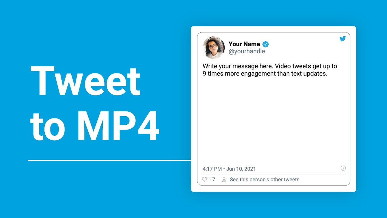 Tweet to MP4 Video Template (Editable) - YouTube