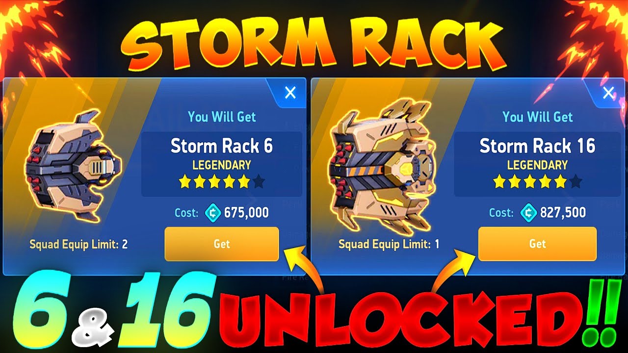 STORM RACK 6 & 16 UNLOCKED!! 🤩🔥 || MECH ARENA || HRG