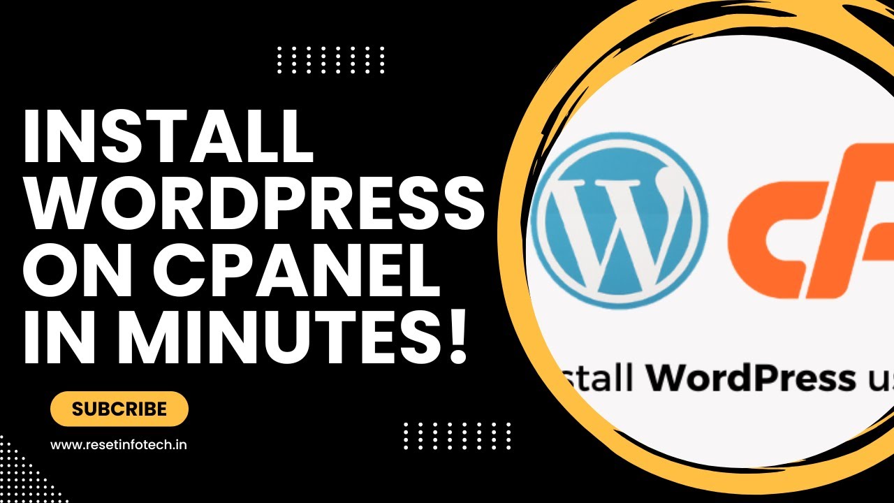 Install WordPress on cPanel in Minutes! - YouTube