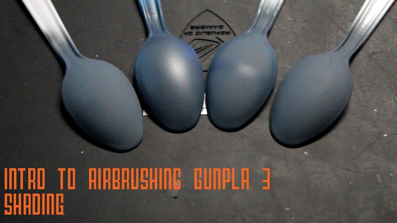 intro to airbrushing gunpla 3 Shading YouTube