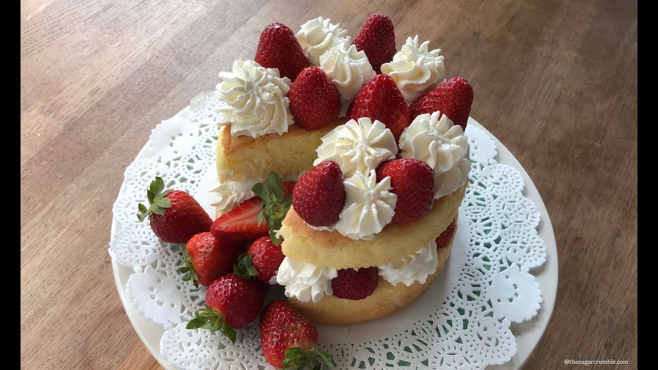 Easy Genoise Strawberry Shortcake TheSugarCrumble YouTube